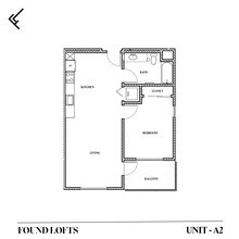 1 Bed 1 Bath (A2-Corner) 409 floor plan